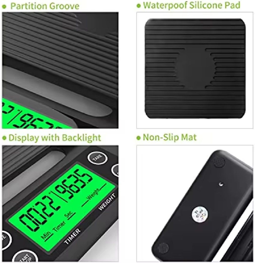3kg.digital Coffee Drip Scale With Timer (Category: Health Monitors & Weighing Scales) located in Manila. Submitted by lotty_2489 (Listing ID 1460711197, Image 3). Description: Brandnew with Battery Onhand GoodQuality Black COD GcashPayment #09706504365 Charm.