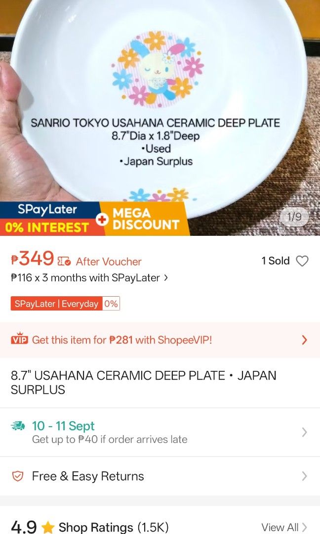 8.7" USAHANA CERAMIC DEEP PLATE • JAPAN SURPLUS (Category: Dinnerware & Cutlery) located in Mabalacat. Submitted by salwanaonlineshop (Listing ID 1460610677, Image 2). Description: 8.7" USAHANA CERAMIC DEEP PLATE • JAPAN SURPLUS 🇯🇵 Used Condition 🇯🇵 Has signs of usage 🇯🇵 Ceramic 🇯🇵 Japan Source 📌 APPLY DISCOUNT VOUCHERS ON S.H.O.P.E.E and L.A.Z.A.D.A - Salwana Online Shop 📌 Self Checkout only ( COD / SPaylater ) . 📌 Loc: Mabalacat Pamp