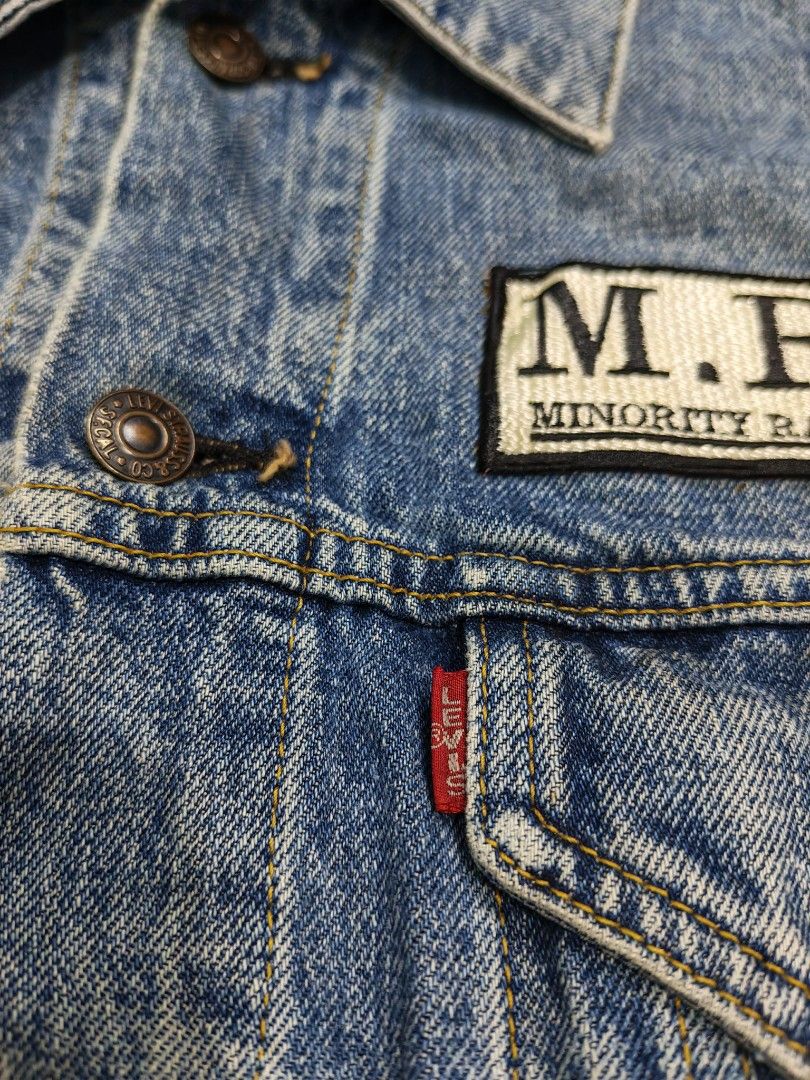 90s Levis big E 71557 denim cutoff vest (Category: Vests) located in Baguio. Submitted by used_clothing2600 (Listing ID 1460651447, Image 3). Description: 90s Levis big E 71557 denim cutoff vest made in japan verygood condition size 42 pit to pit 21.5 inches length 25 inches P 2,980.