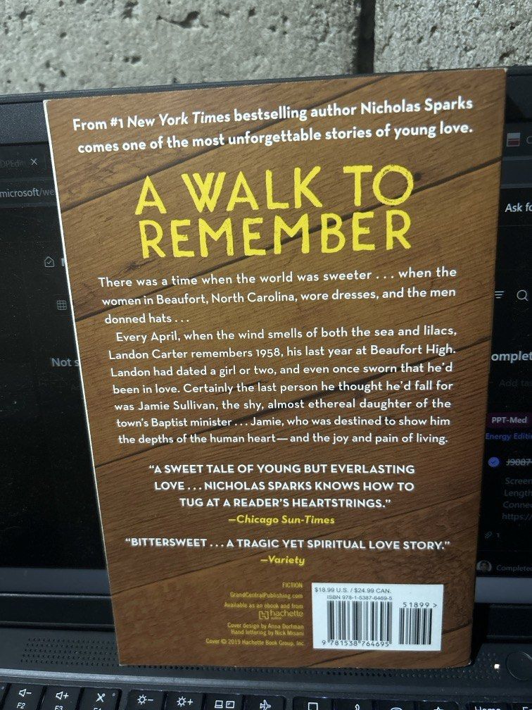A Walk to Remember by Nicholas Sparks (Category: Storybooks) located in Makati City. Submitted by chapadz (Listing ID 1460536060, Image 2). Description: .