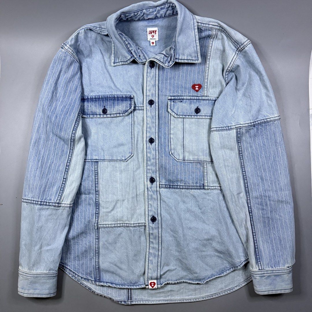 Aape - By A Bathing Ape - Denim Jacket (Category: Tshirts & Polo Shirts ) located in Paranaque City. Submitted by millennial_goodz (Listing ID 1460650827, Image 1). Description: WTS AAPEE Aape - By A Bathing Ape - Denim Jacket Size F fits fits Medium-Large mens Dimensions: 22" / 27" Brandnew condition Authentic DM.