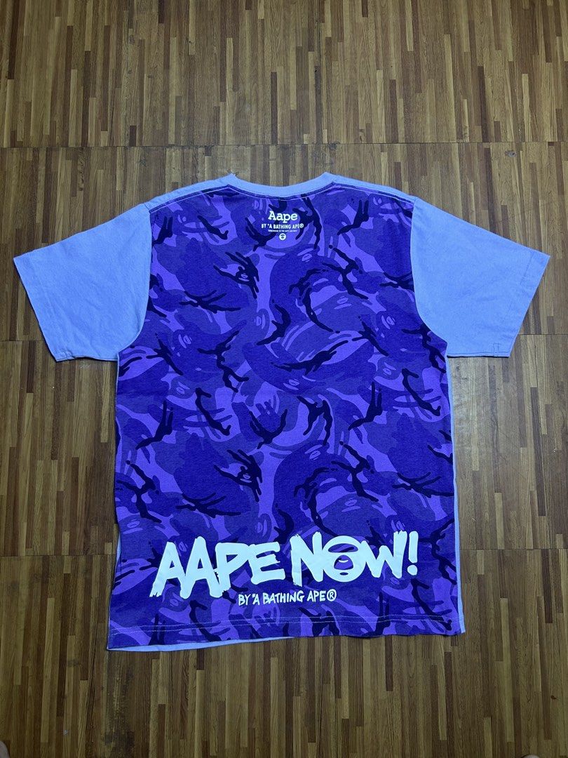 Aape shirt (Category: Tshirts & Polo Shirts ) located in Cebu City. Submitted by thrift_grail (Listing ID 1460704856, Image 2). Description: Excellent condition Need wash Issue: may yellow stain sa front ( not noticeable) Size S on tag Dimes 19w 26L Cr 9/10 Cebu city.