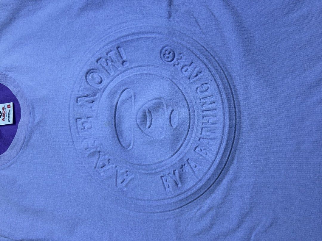 Aape shirt (Category: Tshirts & Polo Shirts ) located in Cebu City. Submitted by thrift_grail (Listing ID 1460704856, Image 3). Description: Excellent condition Need wash Issue: may yellow stain sa front ( not noticeable) Size S on tag Dimes 19w 26L Cr 9/10 Cebu city.
