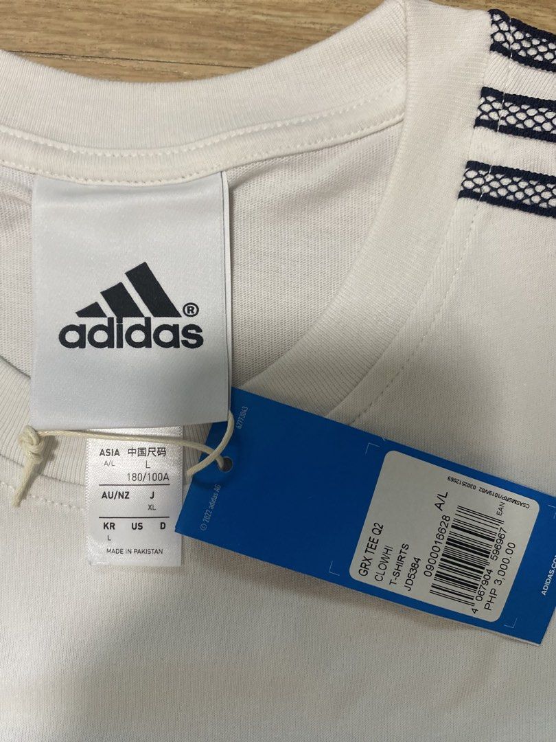 Adidas GRX TEE Q2 CLOWHI Tee (Category: Tshirts & Polo Shirts ) located in Pasig City. Submitted by hogthevision12 (Listing ID 1460604113, Image 3). Description: -brandnew -with plastic and tags -size L labeled -dm for more photos .