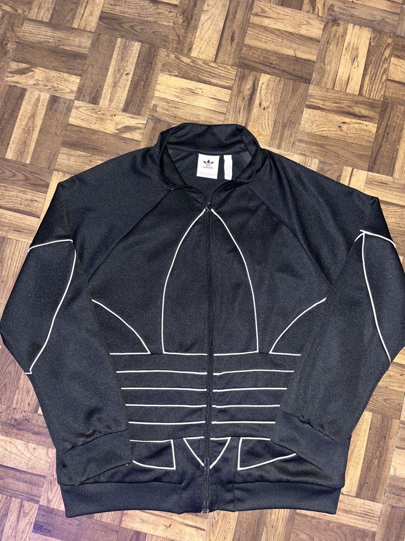 ADIDAS ORIGINAL BIG LOGO (Category: Coats, Jackets and Outerwear) located in Angeles City. Submitted by thrift_hueyjj (Listing ID 1460563197, Image 1). Description: FOR SALE OR SWAP OPEN FOR OFFER Size: Length- 26 Width-23 Sleeves- 21.