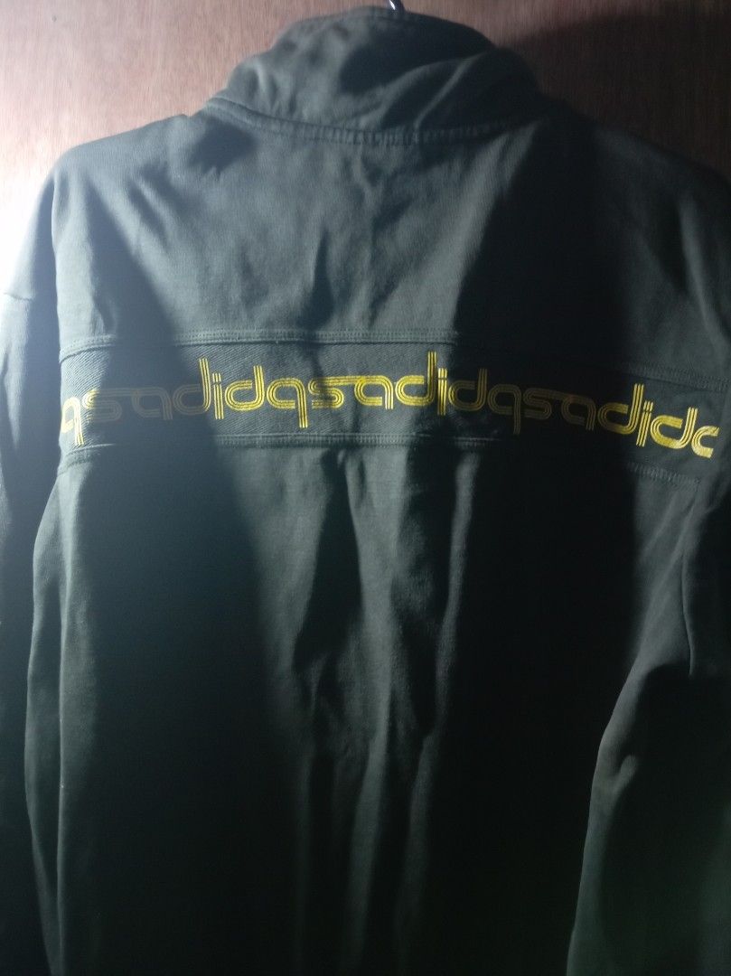 Adisas 00s Quarter Zip spellout Qzip (Category: Coats, Jackets and Outerwear) located in Quezon City. Submitted by fritzyurii (Listing ID 1460670537, Image 2). Description: Asian Size XL Heavy weight cotton Looks good in person (Bad Camera Quality).