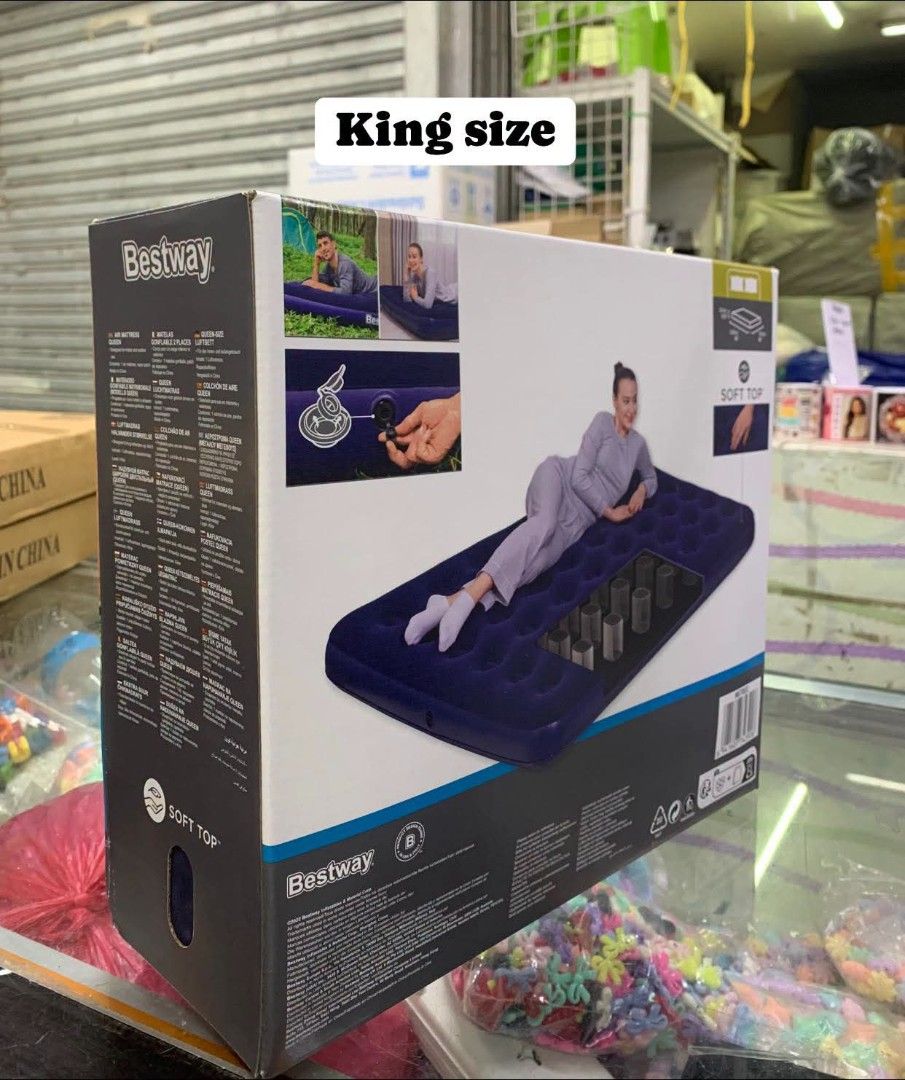 Air bed (Category: Bed Frames & Mattresses) located in Manila. Submitted by nixdcruz (Listing ID 1460681741, Image 2). Description: Bestway pavilon brand Air bed single double queen king manual pump electric pump.