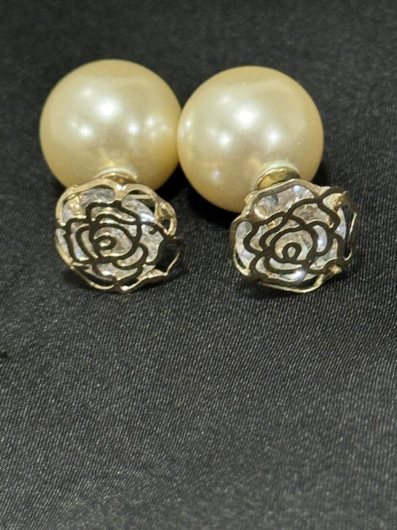 ALDO Stud Earrings 7 Pairs (Take All) (Category: Earrings) located in Pasig City. Submitted by tinylittlestore (Listing ID 1460714363, Image 3). Description: - Original from ALDO - 7 Pairs Take All 800 - yes to Choose 125 each - Used once or twice like new - Includes pearl studs with crystal accents - Features floral designs with pearls and crystals - Offers geometric studs with crystal details - Great variety for different outfits and occasions 