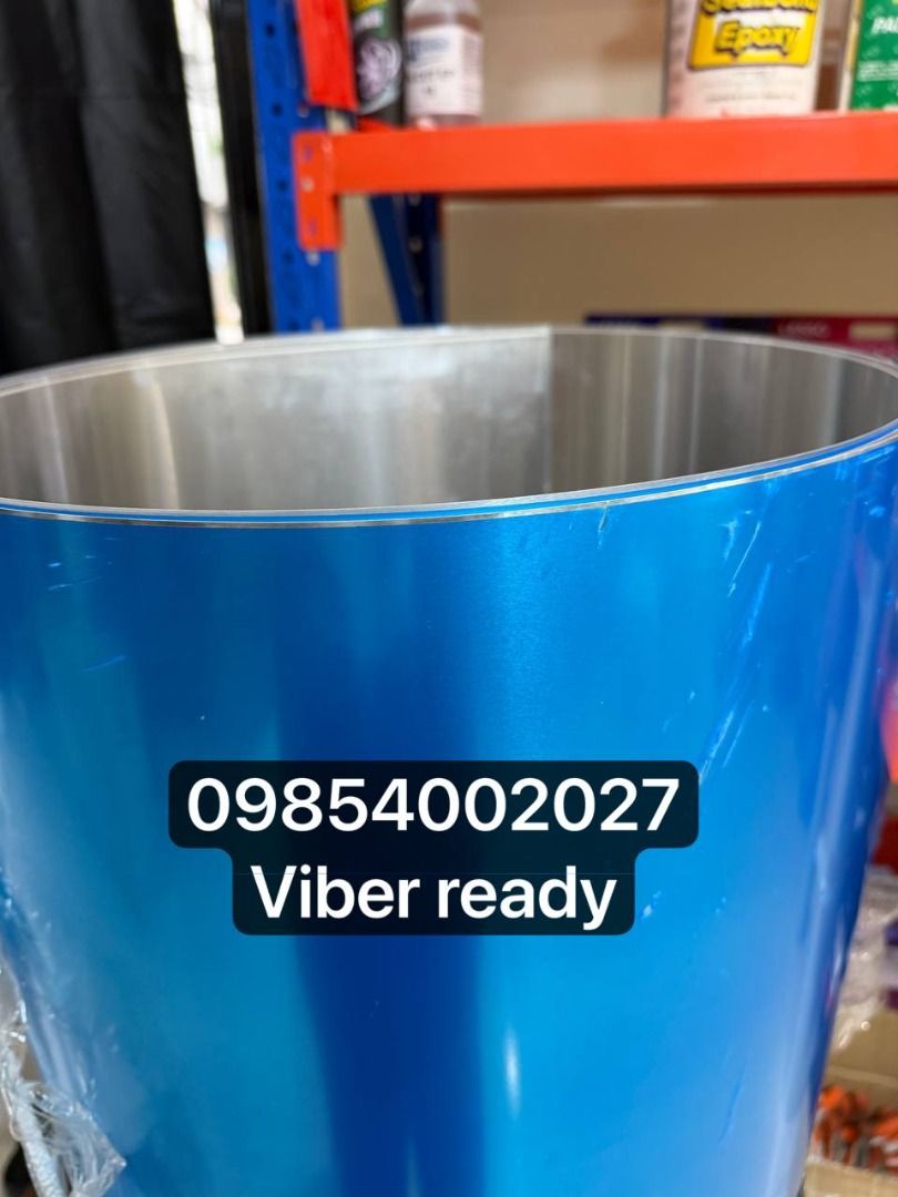 ALUMINUM PLAIN SHEET (Category: Construction & Building Materials) located in Caloocan City. Submitted by _jane25 (Listing ID 1460560855, Image 1). Description: - Blue metal cylinder - Shiny interior - Ideal for storage or as a decorative piece - ADDRESS l 1154 MAYHALIGUE ST TONDO MANILA .