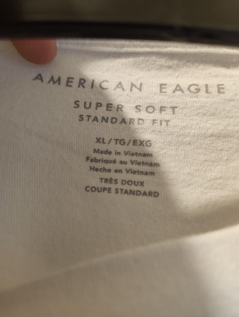 American Eagle Shirts (Category: Tshirts & Polo Shirts ) located in Valenzuela. Submitted by nl.ndy (Listing ID 1460580115, Image 3). Description: Authentic American Eagle Shirts Size XL, Standard Fit, Super Soft Cotton Dimensions 32x24 Used once, washed once. 500 as pack Pickup only @ valenzuela city.