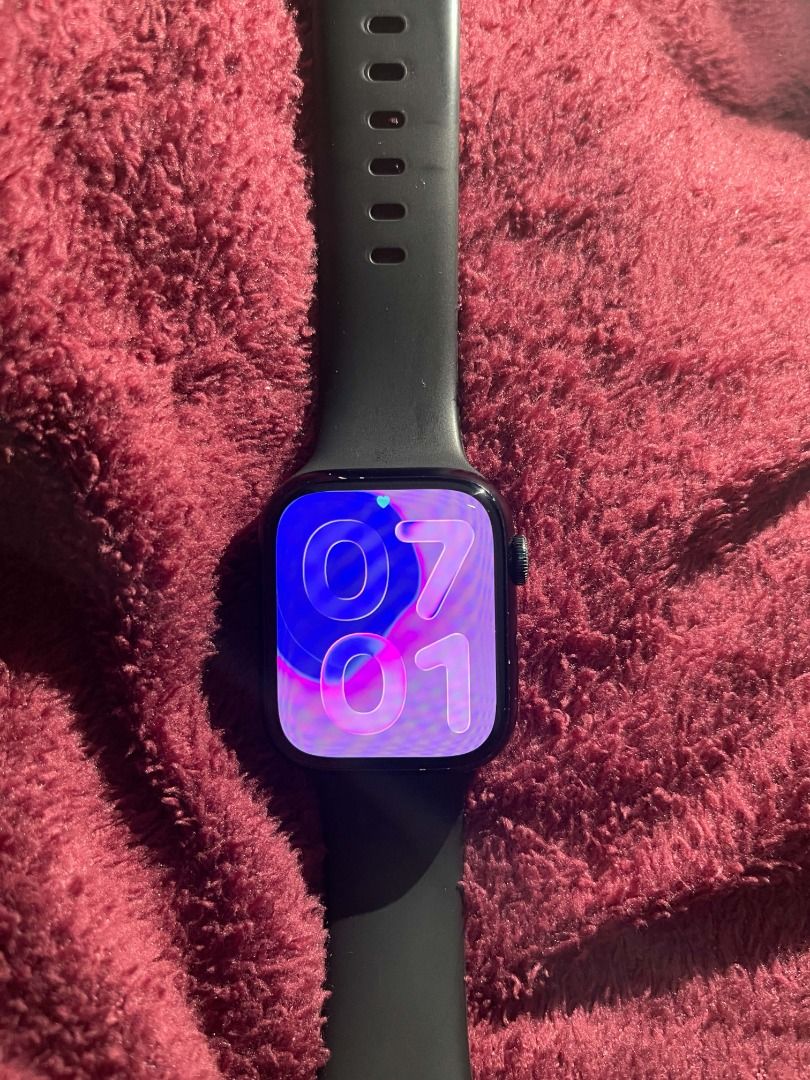 Apple Watch Series 8 (GPS) (Category: Wearables & Smart Watches) located in Caloocan City. Submitted by dragnia (Listing ID 1460626883, Image 1). Description: - Apple Watch Series 8 (GPS) - Model: MNP13Z/A - Serial Number: MVQ7MR66RW - Color: Black band - Features: Great for fitness tracking and staying connected - Condition: Screen is bright and clear -32 gb storage - Reason for Selling: Upgraded to a new model.
