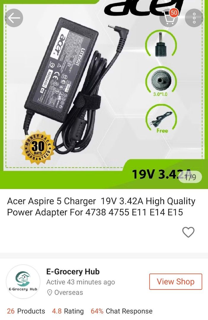 Asus 65W AC Adapter 19V 3.42A (Category: Chargers) located in Manila. Submitted by dcdcdcd (Listing ID 1460713456, Image 3). Description: FOR FREE Reason:Space and never used. Can pass as Brand New since its only used once and never again. Lalamove and Gcash Buyer will book.