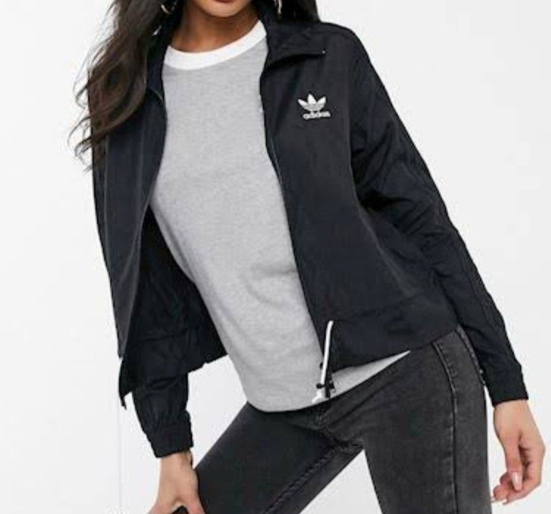 Authentic Black Adidas Jacket (Category: Coats, Jackets and Outerwear) located in Makati City. Submitted by hellok08 (Listing ID 1460534966, Image 2). Description: Adidas Jacket Authentic S (fits small to medium frames) Lightly Used Approximate measurements, in inches: Armpit to armpit - 18 Length - 22 Shoulder to shoulder - 16 Waist - 16 (can be cinched) MOP: BPI/GCash/Unionbank Pick up in Makati via Grab or Lalamove c/o buyer.