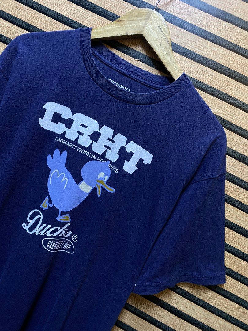 Authentic Carhartt WIP S/S CRHT Ducks T (Category: Tshirts & Polo Shirts ) located in Makati City. Submitted by drip.poww (Listing ID 1460520340, Image 3). Description: - Authentic Carhartt - Color: Navy Blue - Size: Large - Dimes: 22x29 - Authentic - Excellent condition - Need wash, fresh from bale - Material: 100% Cotton Please don’t expect too much—these are thrifted (ukay) items. 😊 !!STILL NEGOTIABLE!!.