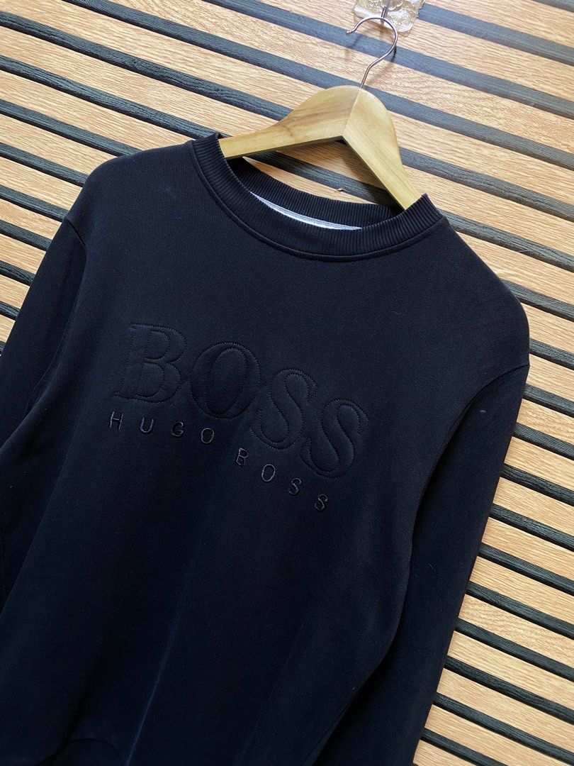 AUTHENTIC HUGO BOSS “EMBOSE GRAPHIC” (Category: Coats, Jackets and Outerwear) located in Makati City. Submitted by drip.poww (Listing ID 1460541691, Image 2). Description: - Authentic Hugo Boss - Color: Black - Size: Meduim to Large - Dimes: 21.5x28 - Authentic - Excellent condition - Need wash, fresh from bale - Material: 100% Cotton Please don’t expect too much—these are thrifted (ukay) items. 😊 !!STILL NEGOTIABLE!!.