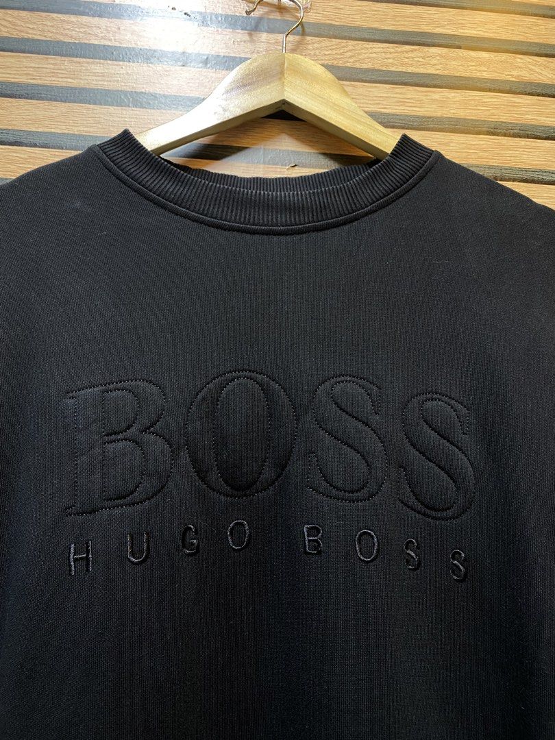 AUTHENTIC HUGO BOSS “EMBOSE GRAPHIC” (Category: Coats, Jackets and Outerwear) located in Makati City. Submitted by drip.poww (Listing ID 1460541691, Image 3). Description: - Authentic Hugo Boss - Color: Black - Size: Meduim to Large - Dimes: 21.5x28 - Authentic - Excellent condition - Need wash, fresh from bale - Material: 100% Cotton Please don’t expect too much—these are thrifted (ukay) items. 😊 !!STILL NEGOTIABLE!!.