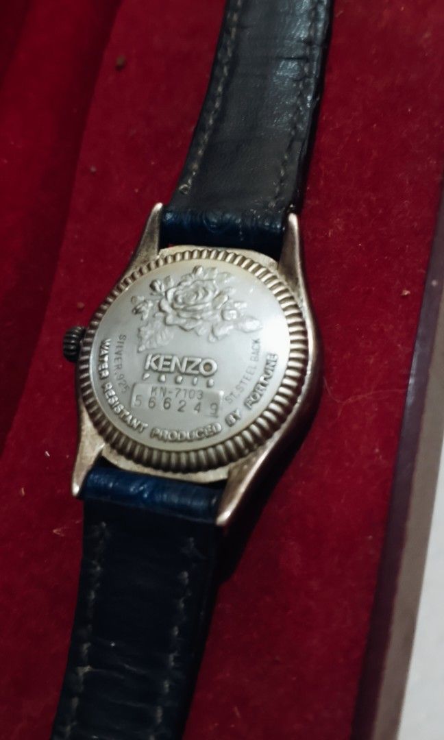 Authentic KENZO silver watch (Category: Women's Watches) located in Manila. Submitted by julius_onlineshop14 (Listing ID 1460633459, Image 2). Description: original kenzo watch silver head and buckle may sign of use pang sa strap pero all original po ito pagong palit battery ready to use...