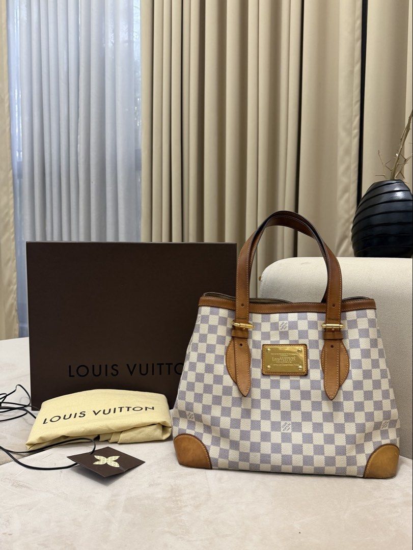Authentic Louis Vuitton Damier Azur Hampstead MM Bag (Category: Luxury Bags & Wallets) located in Manila. Submitted by maria_2326 (Listing ID 1460686270, Image 1). Description: Louis Vuitton Damier Azur Hampstead MM Guarantee Authentic Inclusions: Box, dust bag, and free bag organizer No lowballing! Location: Manila/QC.
