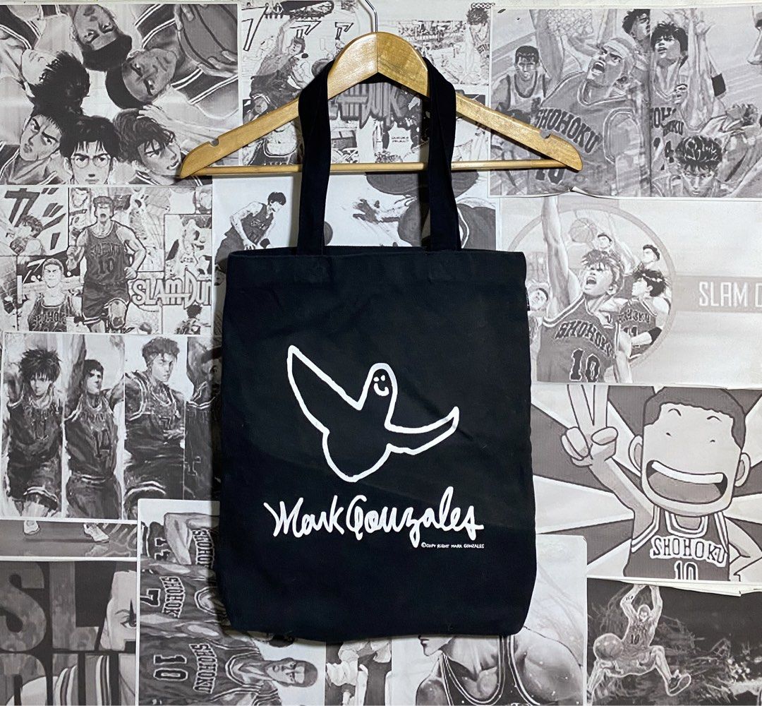 AUTHENTIC MARK GONZALES TOTE BAG LIKE NEW (Category: Belt bags, Clutches and Pouches) located in Polomolok. Submitted by SafeThrift (Listing ID 1460556107, Image 1). Description: AUTHENTIC MARK GONZALES TOTE BAG LIKE NEW NO ISSUES NEED WASH COMPLETE TAGS 9.8|10 COLOR RATE 13x17”.
