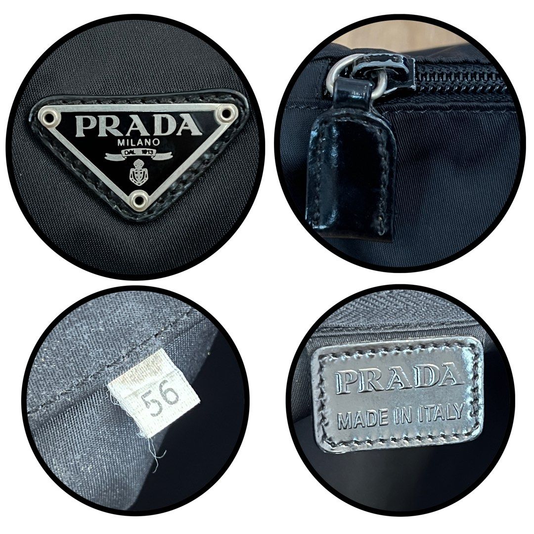 AUTHENTIC PRADA TESSUTO NYLON COSMETIC POUCH IN BLACK (Category: Luxury Bags & Wallets) located in Cavite. Submitted by charmscloset888 (Listing ID 1460705062, Image 3). Description: Comes with Authenticity Card Condition: in excellent preowned.