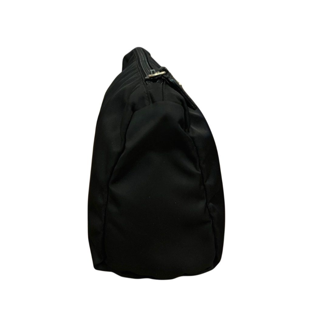 AUTHENTIC PRADA TESSUTO NYLON COSMETIC POUCH IN BLACK (Category: Luxury Bags & Wallets) located in Cavite. Submitted by charmscloset888 (Listing ID 1460705062, Image 2). Description: Comes with Authenticity Card Condition: in excellent preowned.