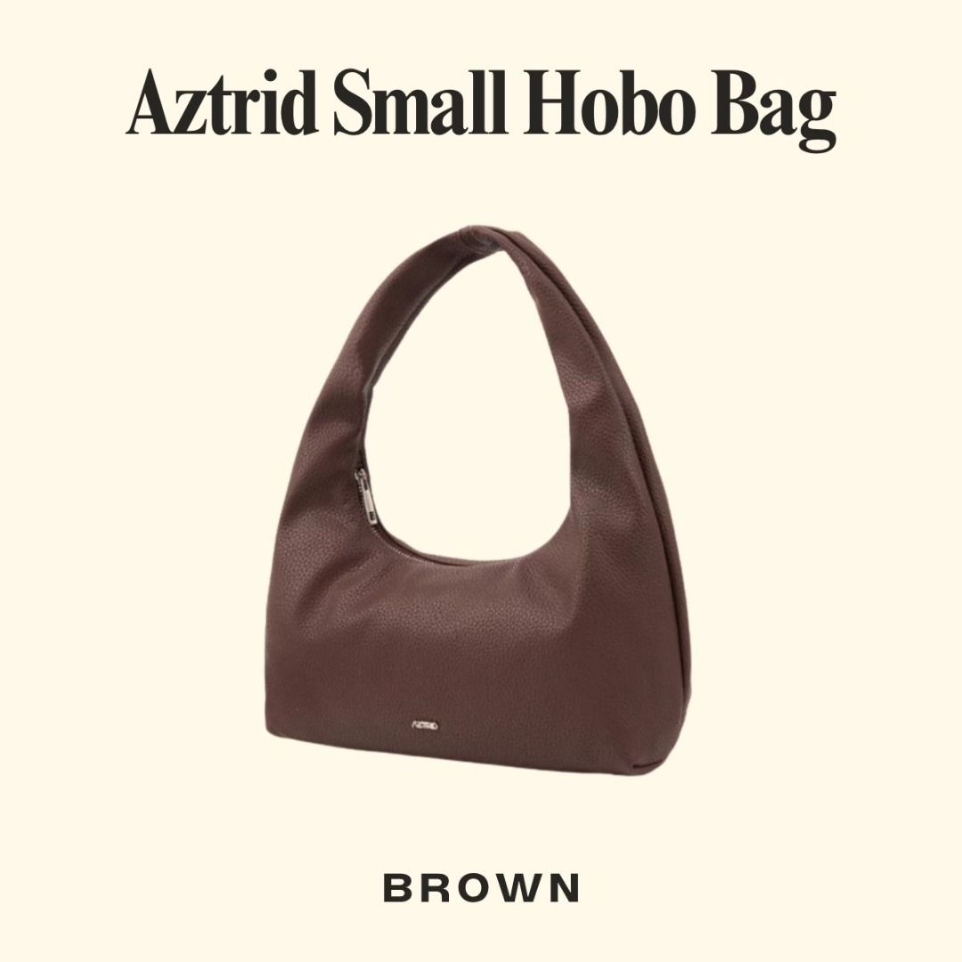 AZTRID Small Hobo Bag - Brown (Category: Shoulder Bags) located in Guiguinto. Submitted by mariejenna05 (Listing ID 1460521472, Image 1). Description: AZTRID Small Hobo Bag - bought last year for PHP 799 - Fine pebbled with silver hardware Preferred MOP: B P I / G Cash Payment first before shipping :) .