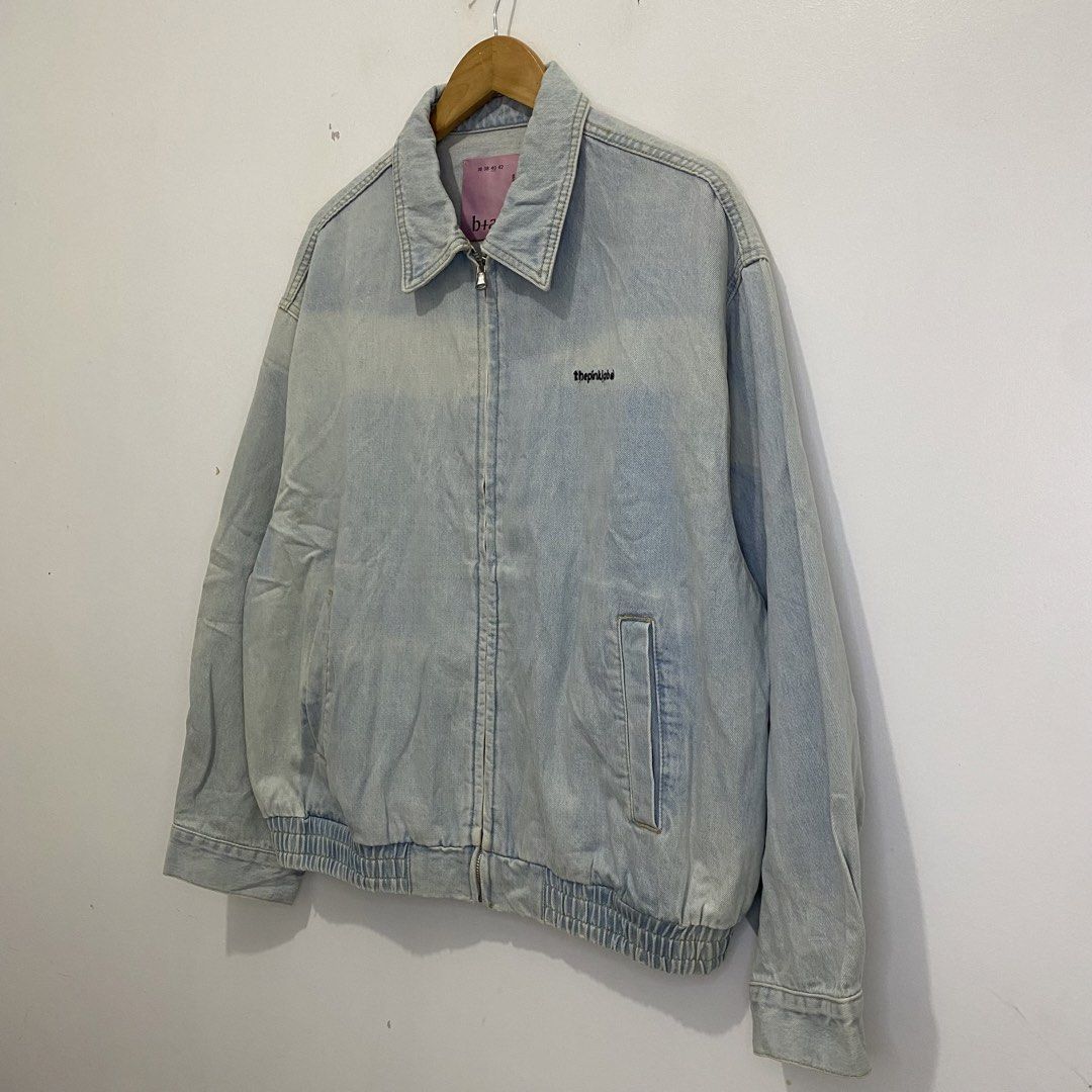 B+AB Denim Harrington Jacket (Category: Coats, Jackets and Outerwear) located in Tanauan. Submitted by flexingthriftsph (Listing ID 1460591523, Image 3). Description: B+AB Denim Harrington Jacket Large 25 inches - chest 25.5 inches - length Excellent condition - 800.00.