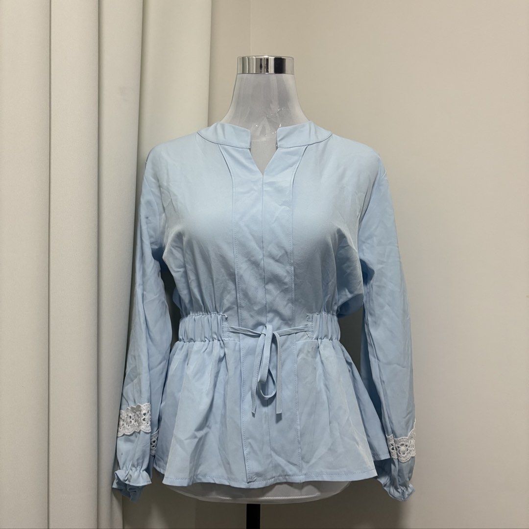 Baby Blue Blouse (Category: Blouses) located in Angeles City. Submitted by declutteredcloset_ (Listing ID 1460528743, Image 1). Description: .