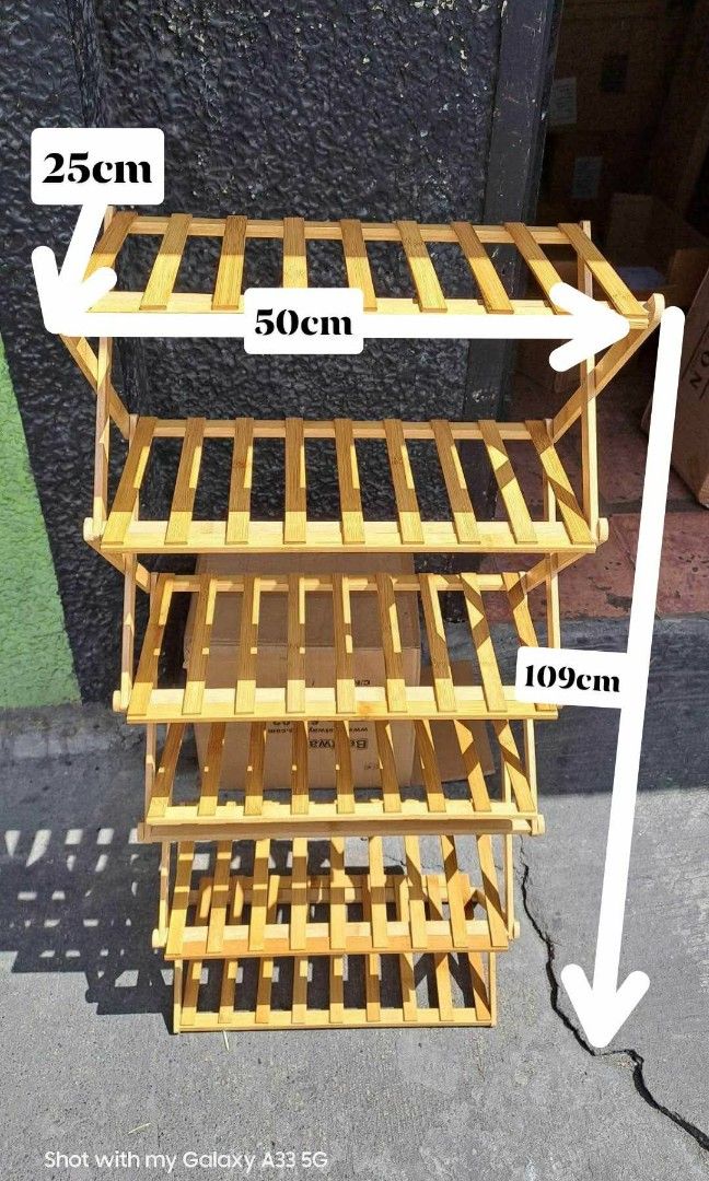 BAMBOO SHOE RACK (Category: Shelves, Cabinets & Racks) located in Manila. Submitted by mightycloud_1992 (Listing ID 1460600312, Image 1). Description: .