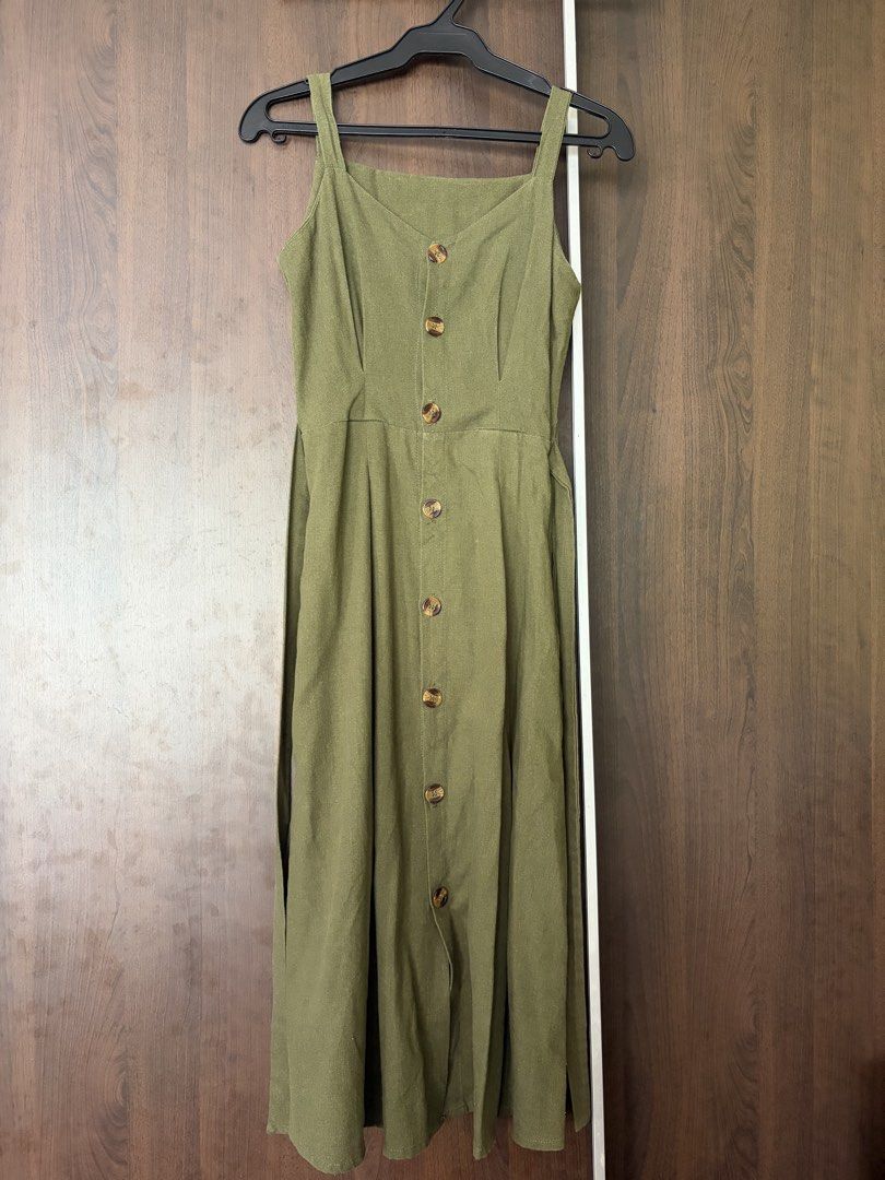 Bangkok olive dress (Category: Dresses) located in Manila. Submitted by thebookclubz (Listing ID 1460653277, Image 1). Description: .