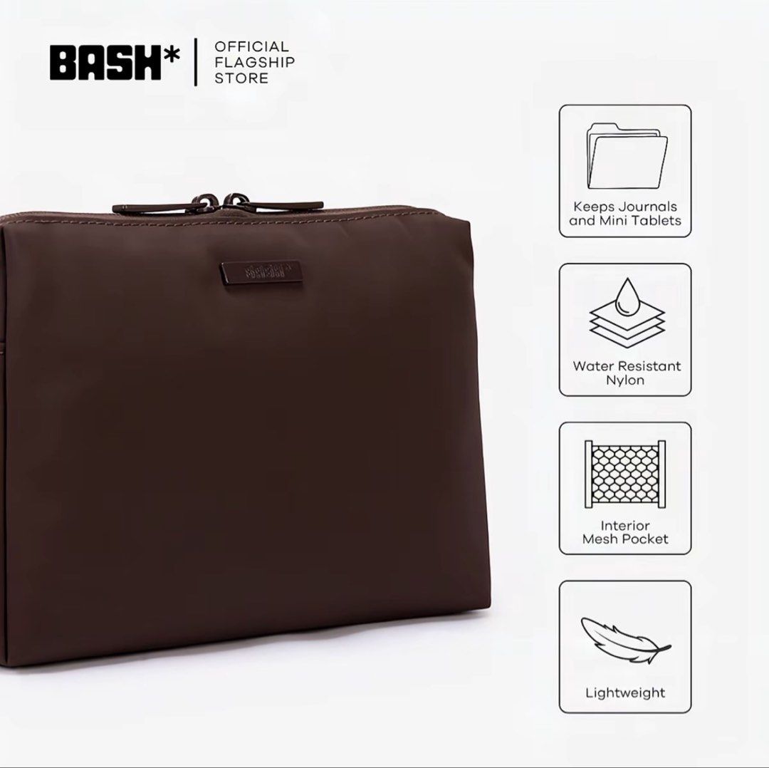 BASH* | Out of Office Slip Pouch in Terra (Category: Purses & Pouches) located in Quezon City. Submitted by avenue.de.belle (Listing ID 1460535366, Image 3). Description: Description: BASH Out of Office Slip Pouch BASH-087 21cm (L) × 3cm (W) x 15cm (H) The Slip is for everything you need, wherever you work. The Slip Pouch is a flat, lightweight organizer that slips easily into any bag, keeping your journal, tablet, and pens close, without the bul