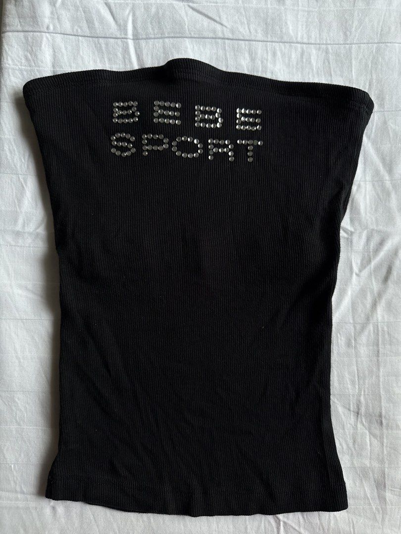 bebe tube top (Category: Others Tops) located in Manila. Submitted by zmamuscielita (Listing ID 1460615312, Image 1). Description: last item bebe sports xs on tag issue: one missing rhinestone for auction starting price: 750 ₱1,250 current bid ends at thursday 11 pm.