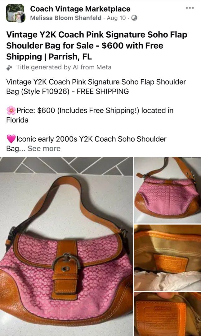 BEWARE!! C0ACH SCAMMER! (Category: Shoulder Bags) located in Las Pinas. Submitted by thrift.user (Listing ID 1460596111, Image 2). Description: .