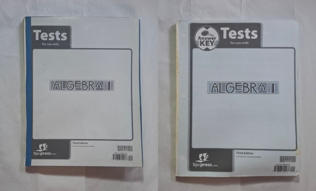 Grade 9 BJU Press: Algebra 1 – Third Edition (Category: Textbooks) located in Quezon City. Submitted by zharzabr (Listing ID 1460516975, Image 2). Description: - Has at least 5 torn pages - Has some writing - Comes with unused tests and answer key - Ideal for high school math - Recommended for homeschooling students .