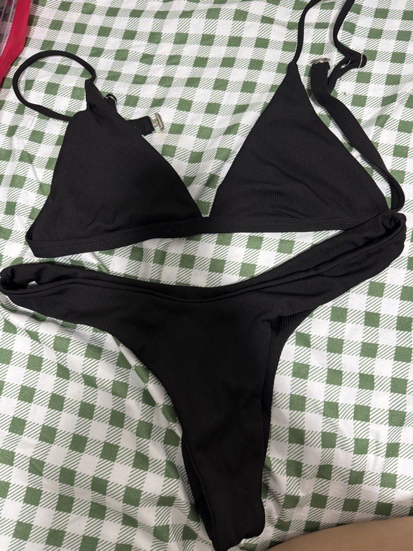 Black Bikini (Category: Bikinis & Swimsuits) located in Quezon City. Submitted by mkl.p (Listing ID 1460706187, Image 1). Description: - adjustable straps - with pads - never been used - no flaws - xs to s bodyframes loc timog qc.