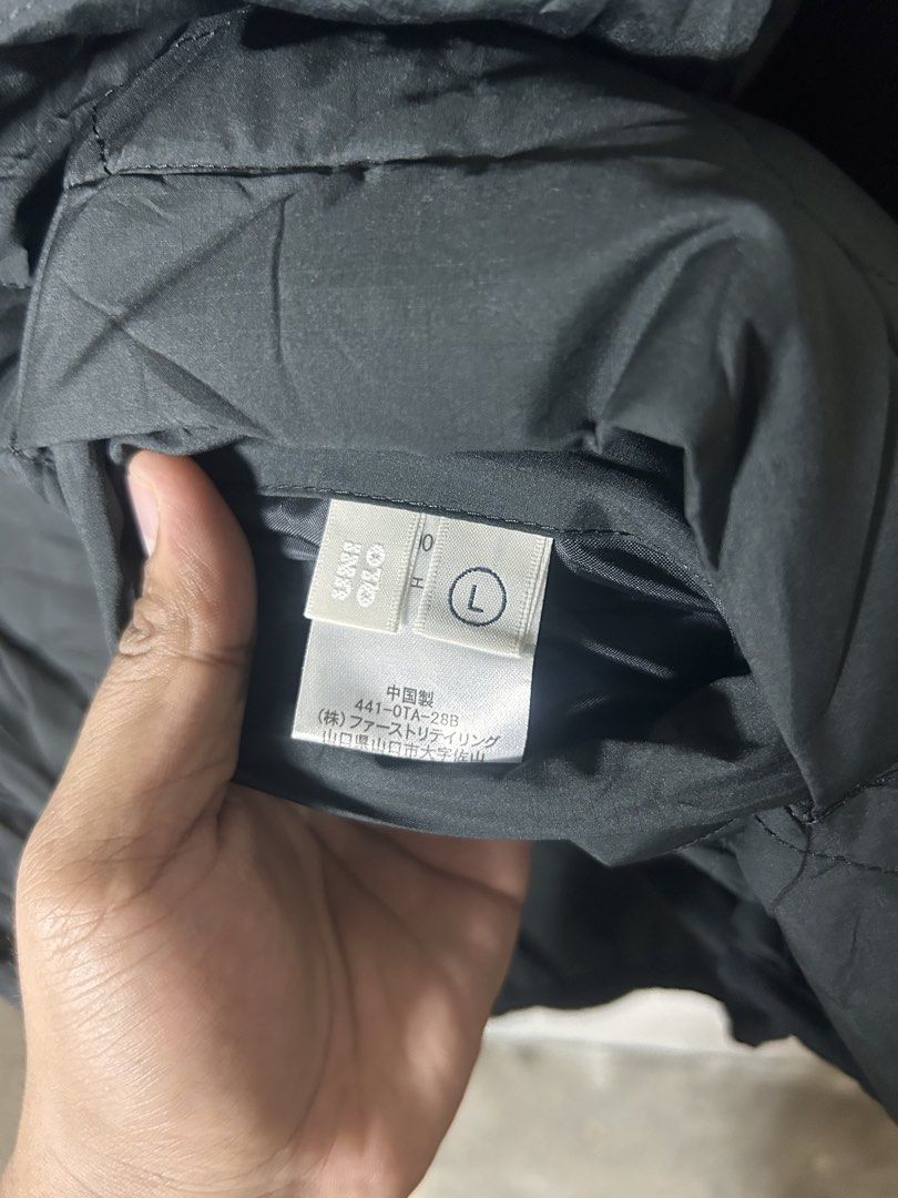 Black Quilted Zip-Up Jacket (Category: Coats, Jackets and Outerwear) located in Tuguegarao City. Submitted by thrift_ni_boy (Listing ID 1460535870, Image 3). Description: - Black quilted jacket - Size L - Zip-up front closure - Stand-up collar - Two zippered side pockets - Ideal for layering or as light outerwear.