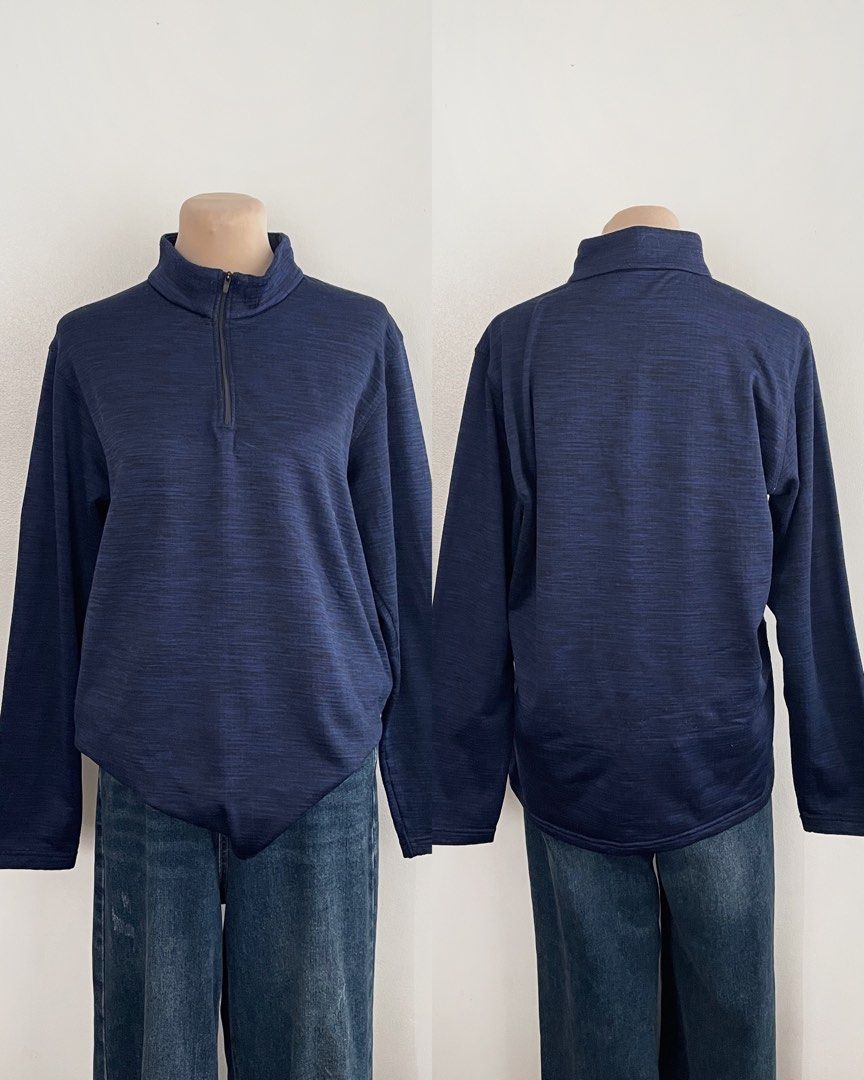 blue half zip long sleeves (Category: Longsleeves) located in Manila. Submitted by spankmemingyu (Listing ID 1460567500, Image 1). Description: xs-m.