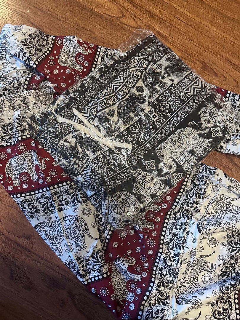 Boho Elephant Print Pants (Category: Other Bottoms) located in Mandaluyong City. Submitted by greenapple14 (Listing ID 1460603537, Image 1). Description: - Super comfy pants with a cool elephant print. - Features an elastic waistband with a drawstring for a perfect fit. - Lightweight fabric, ideal for staying cool. - Great for lounging at home or casual outings. - Perfect for embracing summer vibes. Last 2 pcs available.