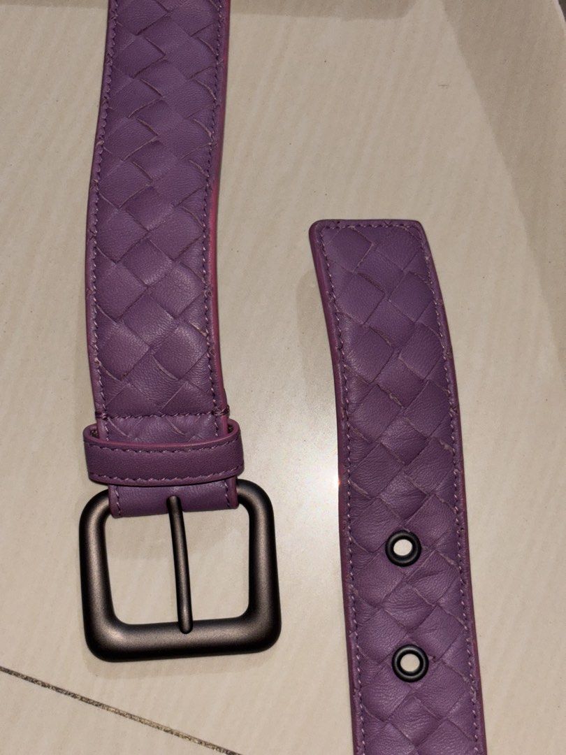 BOTTEGA VENETA BELT (Category: Belts) located in Manila. Submitted by kingblaize (Listing ID 1460701768, Image 1). Description: Bottega veneta purple belt 80cm 32m.