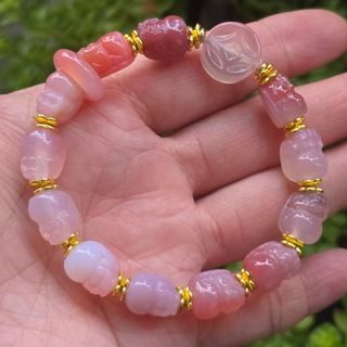 🔮Bracelet: Crystal/Gem/Coral/Coral Jade/Tridacna/Queen Conch Collection item 1