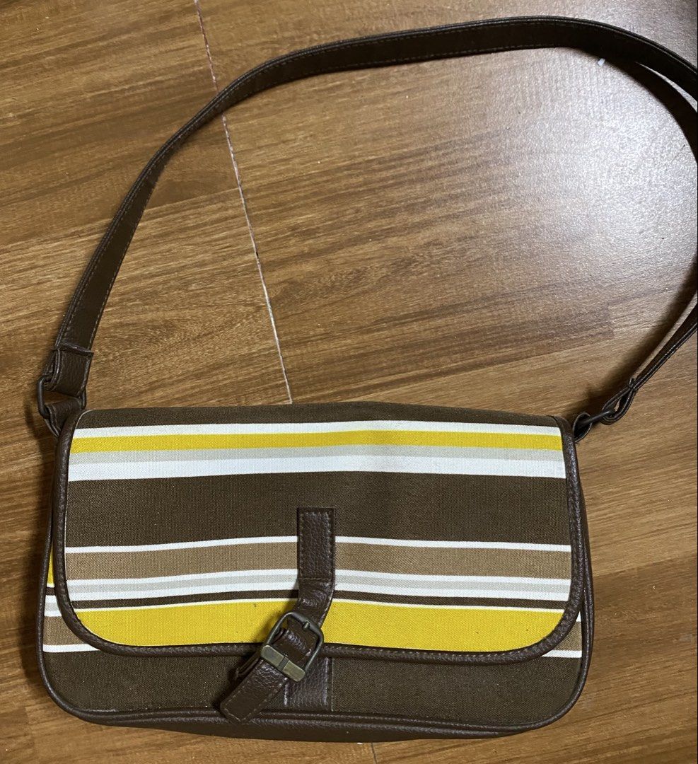 Brown-Yellow Shoulder Bag (Category: Shoulder Bags) located in Manila. Submitted by irchves (Listing ID 1460585218, Image 1). Description: Kindly Check the pictures for the condition. No Tag.