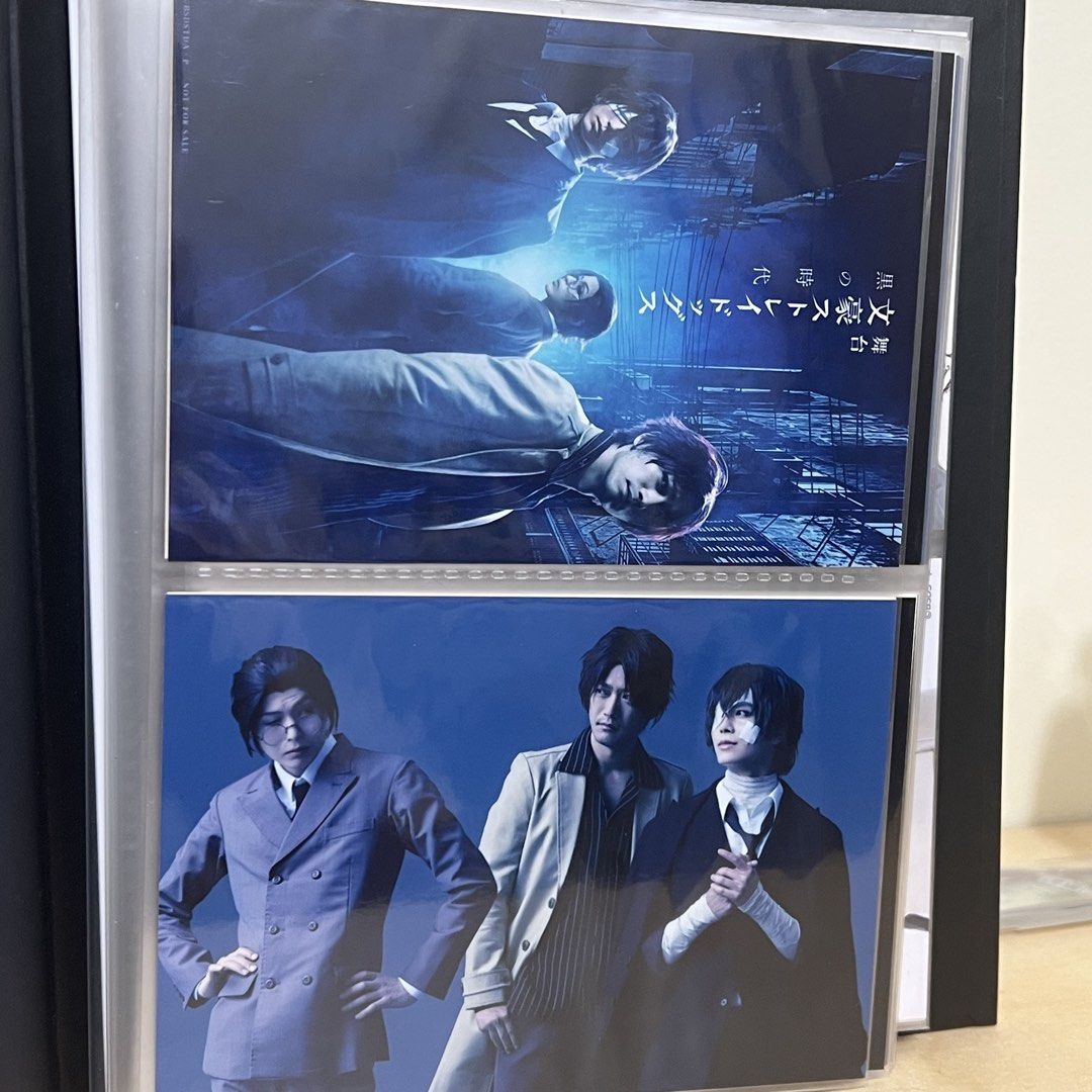 BSD Live Action Stage Play Official Merch SET (Category: Other Merchandise) located in Manila. Submitted by konpeito00 (Listing ID 1460614993, Image 2). Description: Includes authentic photos from BSD Stage Play and 3 acrylic standees. Photos are from official stage play and only stored in official photo book Only flaw is Kunikida’s acrylic has a missing standee This is only sold as a SET!.