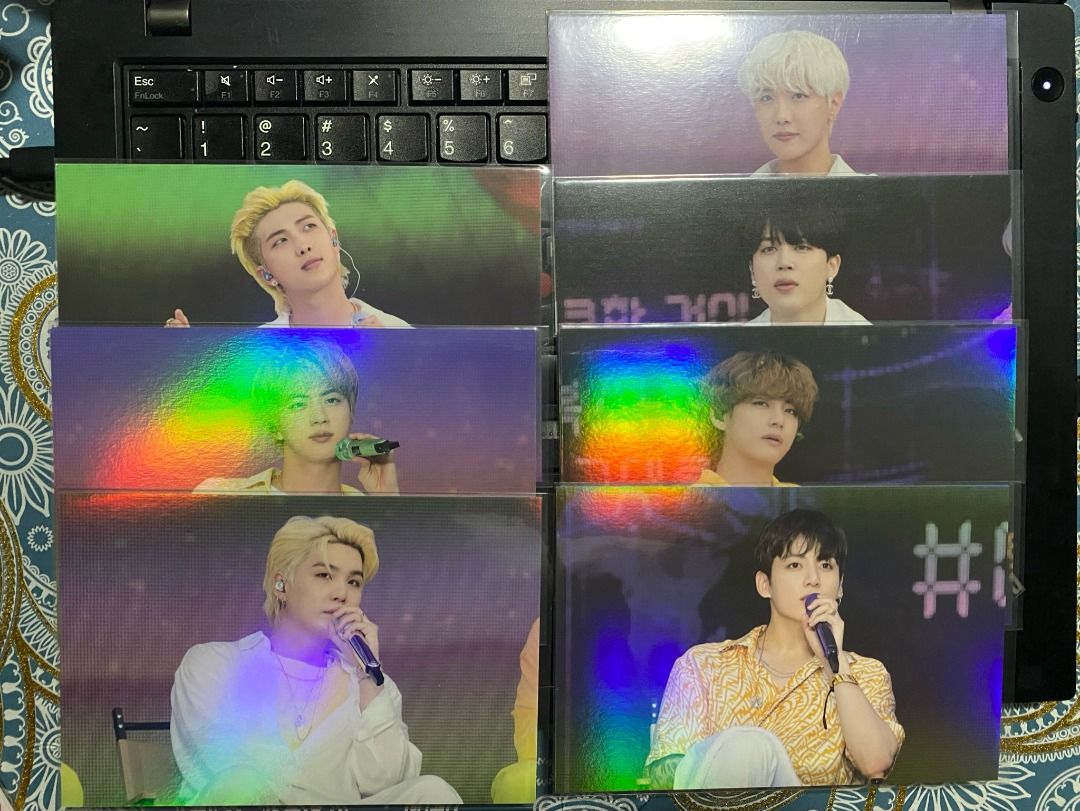 BTS OT7 Post Cards and Live Photos (Category: K-Wave Merchandise) located in Makati City. Submitted by dragoneyes02 (Listing ID 1460708077, Image 3). Description: - Set of BTS postcards and live photos - Includes group and individual member photos - Showcases different concepts - Some photocards are holographic - All photocards are in protective sleeves IN THE SOOP postcards - sold as set for 500; 200 if tingi (must take all) SOWOOZOO postcards -