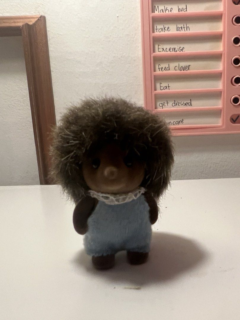 Calico Critter Hedgehog (Category: Plushies & Soft Toys) located in Pasig City. Submitted by snoopeaa (Listing ID 1460665336, Image 3). Description: The Hedgehog is in okay condition, please help him find a new home :)! 💵: Gcash 🚛: lalamove.