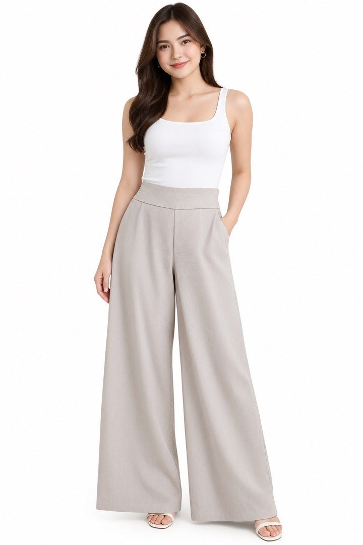 Calliope beige trousers xs (Category: Other Bottoms) located in Quezon City. Submitted by shopnkeep (Listing ID 1460533380, Image 1). Description: Calliope xs on tags Fits waist 25-26 Mop: bpi gcash Shipping: c/o buyer loc qc.