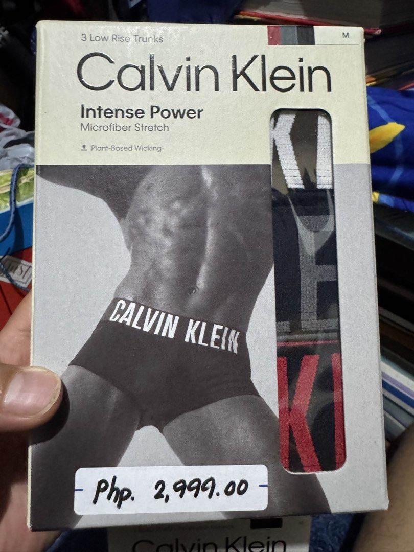 Calvin Klein Intense Power Low Rise Trunks (Category: Underwear) located in Caloocan City. Submitted by rodelramos.rivera (Listing ID 1460509541, Image 1). Description: Calvin Klein Intense Power Low Rise Trunks - 3 low rise trunks - intense power microfiber stretch - plant-based wicking - .