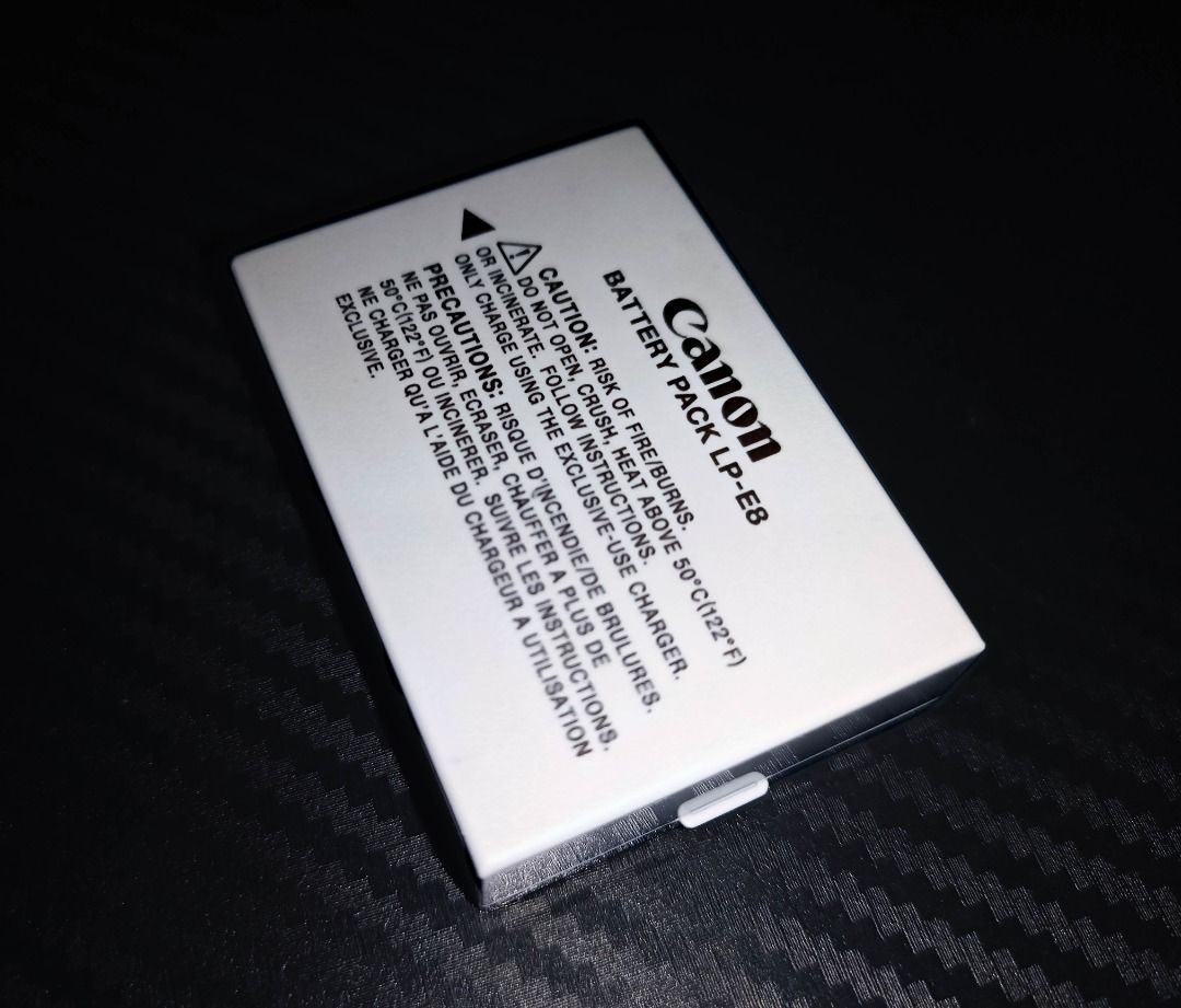 Canon LP-E8 Battery Original (Category: Camera Bags & Carriers) located in Manila. Submitted by kristianity-ph1 (Listing ID 1460558603, Image 2). Description: Canon LP-E8 Rechargeable Battery Canon LP-E8 Battery — Like New, No Issues Available: 6pcs ₱1200 each Selling my Canon LP-E8 rechargeable battery. Like new condition with no issues and fully functional. Compatible with selected Canon EOS DSLR cameras that use the LP-E8 battery. Ideal as a s