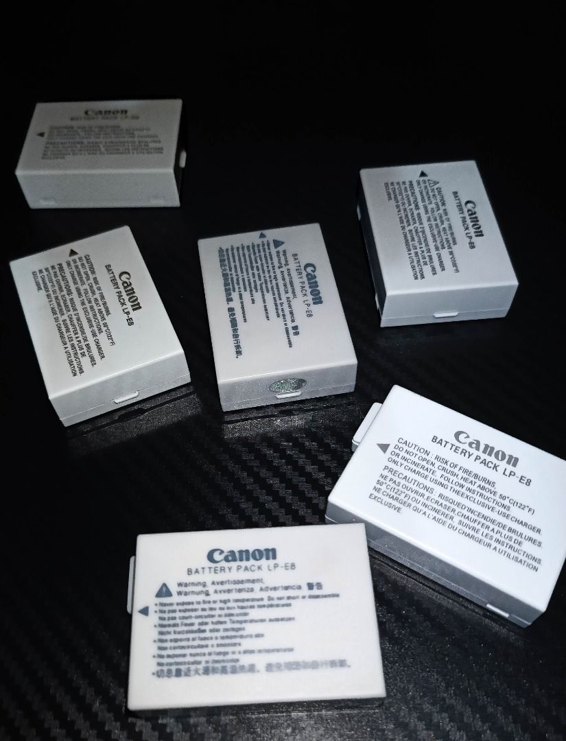 Canon LP-E8 Rechargeable Battery (Category: Camera Bags & Carriers) located in Marikina City. Submitted by kristianity-ph (Listing ID 1460557608, Image 3). Description: Canon LP-E8 Battery — Like New, No Issues Available: 6pcs ₱900 each Selling my Canon LP-E8 rechargeable battery. Like new condition with no issues and fully functional. Compatible with selected Canon EOS DSLR cameras that use the LP-E8 battery. Ideal as a spare or replacement batt