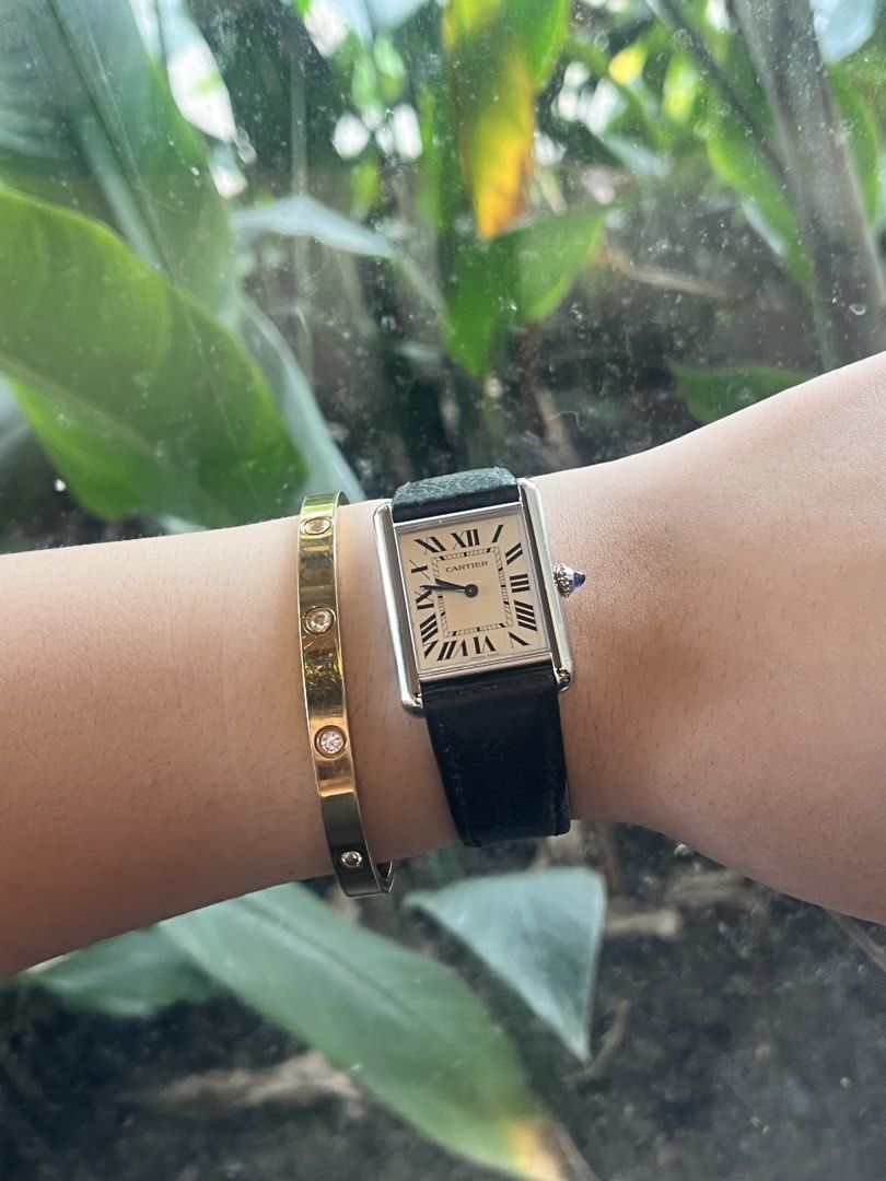 Cartier Tank Musk Large (Category: Women's Watches) located in Famy. Submitted by chelseasagalongos (Listing ID 1460519379, Image 1). Description: Cartier Tank Must Large ₱178,000 Selling my Cartier Tank Must Large, reference WSTA0041. Complete set • Original Cartier box + double box • Guarantee Card Year: 2021 Size: Large Movement: High Autonomy Quartz Case: Stainless Steel Original Cartier leather bracelet Reference: WSTA0041 ✅ Open for authent