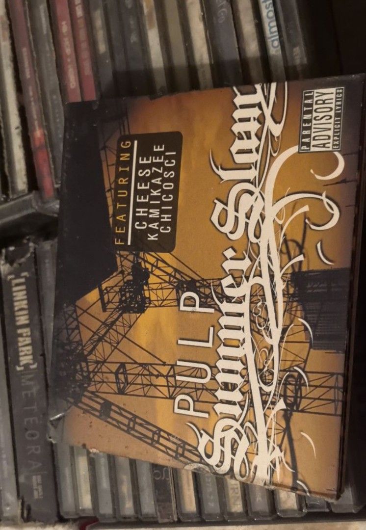 CD ORIGINAL PULP SUMMER SLAM WITH CD (Category: CDs & DVDs) located in Caloocan City. Submitted by rvekiss (Listing ID 1460706256, Image 2). Description: includes Rivermaya, Barbie's Cradle, Radioactive Sago Project, Stonefree, Teeth, Chicosci, Sixdigit, Kamikazee, Cog, Loads of Motherhood, Valley of Chrome Machinesledge, Cheese & Elektrikoolaid dents on the corner but overall in good condition.